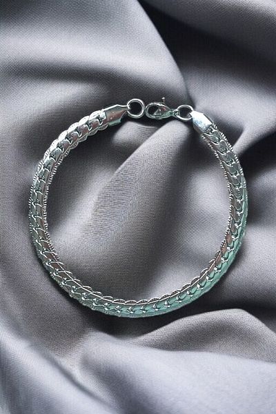 özgül takı ve tasarım Men's Silver Color Stainless Steel Mesh Bracelet