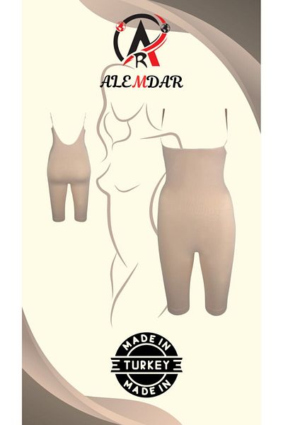 Alemdar Women's full-body shaper without chest that hides sagging and is soft on the skin
