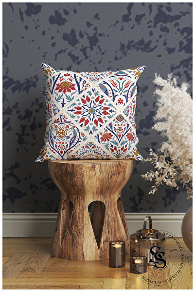 SasoHome Етнічні сучасні османські мотиви Джині, розроблені 4 цифрові друковані чохли для подушок