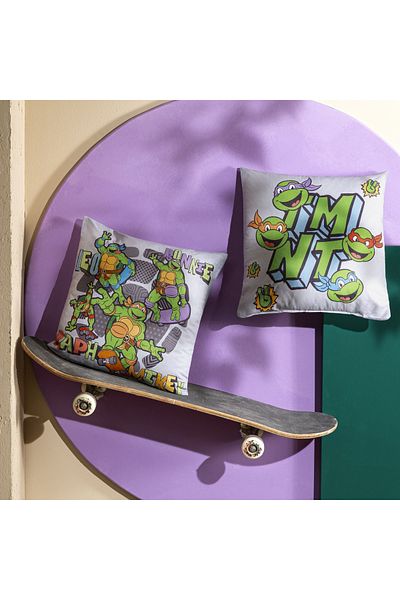 Taç Licensed Ninja Gray Cotton 40X40 Throw Pillow