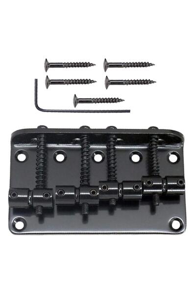 Choice1 black Adjustable 4 Strings Bass Bridge Tailpiece with Screws Electric...