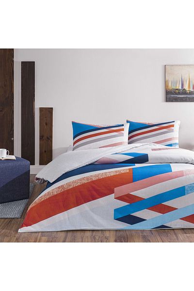 Taç Set cuvertură dublă de flanel Blue Freya
