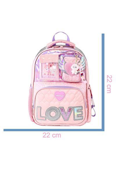 MUGGLE Special Design "Love Collection" Large Size School Bag with Decomus
