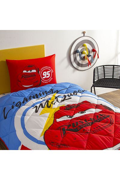 Taç Taç Licensed Disney Cars Mcqueen Single Cotton Quilt Set