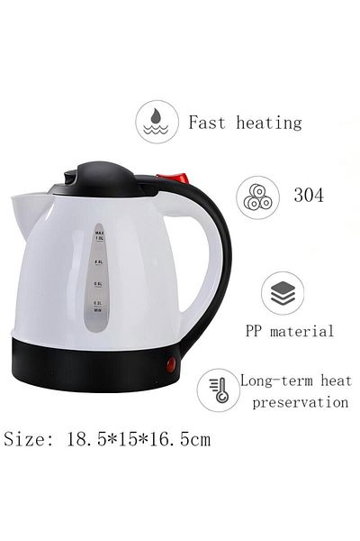 Generic Electric Kettle Operated On Car 1000 ml