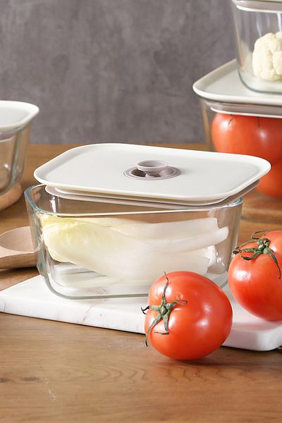 NEOFLAM Fika Clık Rectangular Storage Container 800ml Beige