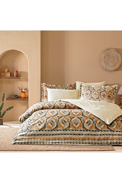 Linens Sc Fresnel Duvet Cover Single Orange
