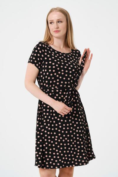 Rich Çiçekli Desenli Kadın Elbise