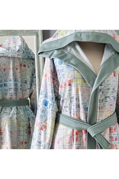 Taç Charmian Cotton L/xl Νεανικό Μπουρνούζι Πολύχρωμο