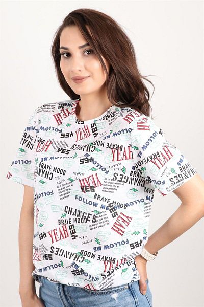 Rich Γυναικείο μπλουζάκι με στάμπα Crew Neck Oversize