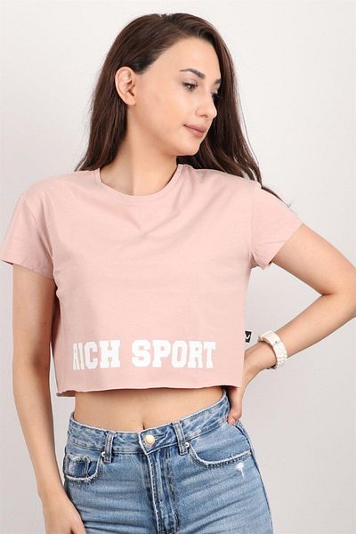 Rich Γυναικεία κοντομάνικη μπλούζα Crop