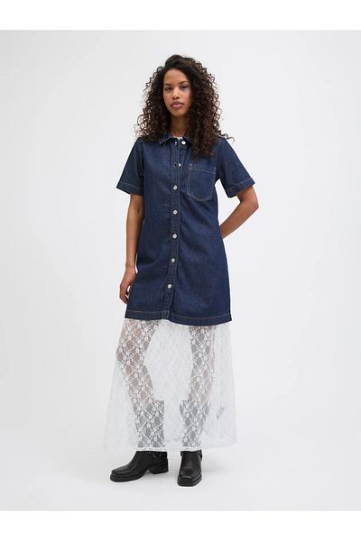 Jack & Jones Women's Shirt Collar Denim Dress - Mara