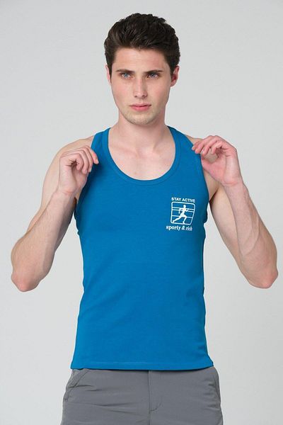 Rich Men's Swimmer Cut Sports Tank Running Athlete Tank Top