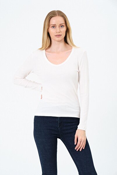 Rich Γυναικεία μπλούζα καμιζόλ με μακρυμάνικο λαιμόκοψη