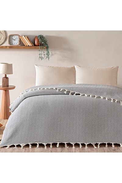Linens رمادي الملمس ميدلي مزدوج بايك