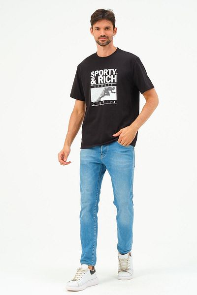 Rich Ανδρικό μπλουζάκι Oversize βαμβακερό
