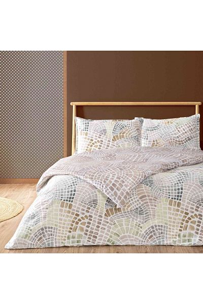 Linens Allday Artisan Cotton Satin Single Duvet Cover Set Multicolored