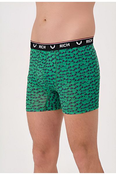 Rich Ανδρικό μοτίβο Lycra και μονόχρωμο πακέτο 2 Boxers