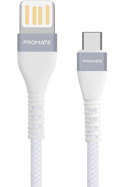 Promate كابل USB-A إلى USB-C قابل للعكس، شحن سريع عالي الجودة 2 أمبير، نوع شحن نقل البيانات