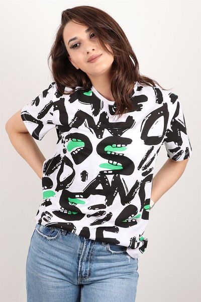 Rich Γυναικείο μπλουζάκι με στάμπα Crew Neck Oversize