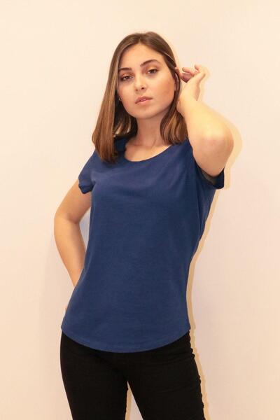 RICH GİYİM Tricou Rich pentru damă cu guler rotund Tricou 100% bumbac