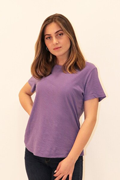 Generic Brand Organska majica za bogate žene okrugla kragna T-shirt 100% pamuk