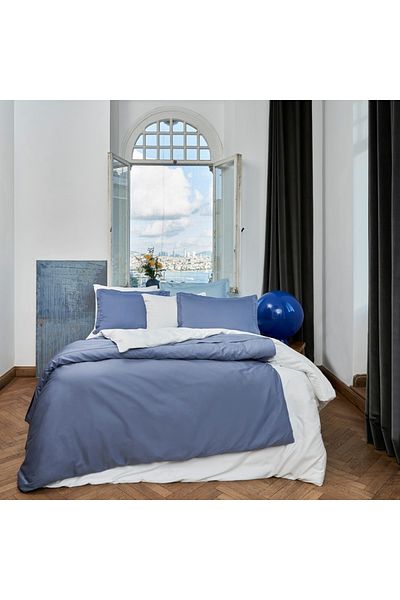 Linens Indigo Cotton Single Satin Duvet Cover Mix&Match