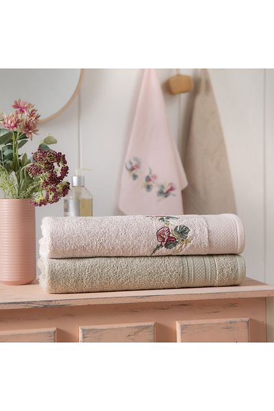 Taç Σετ Τουρκικού Μπάνιου Bamboo 4-Pece - Salmon