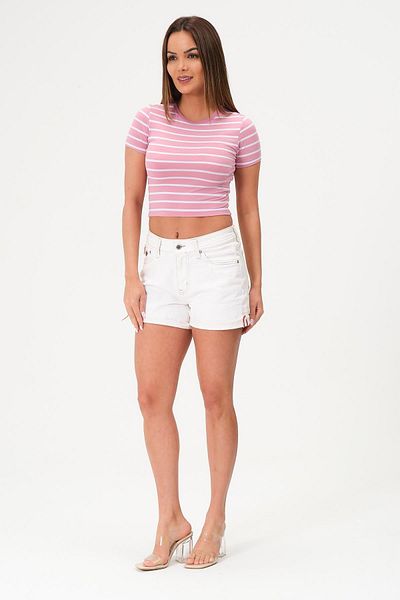 Rich Γυναικεία Crop Μπλούζα Crew Neck Crop