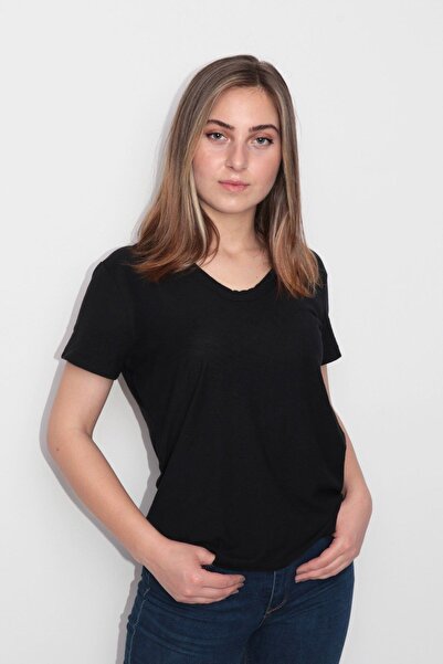 Rich Women's Organic V-Neck T-Shirt 100% Cotton T-Shirt