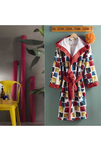 Taç Leon Cotton15-18 Years Young Bathrobe Multicolor