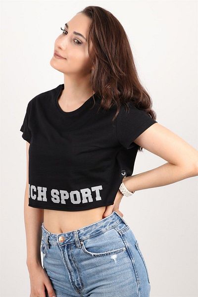 Rich Γυναικεία κοντομάνικη μπλούζα Crop