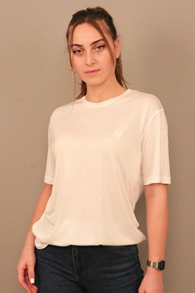 RICH GİYİM Πλούσιο γυναικείο μπλουζάκι με λαιμόκοψη