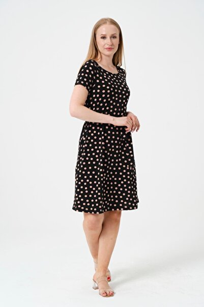 Rich Çiçekli Desenli Kadın Elbise