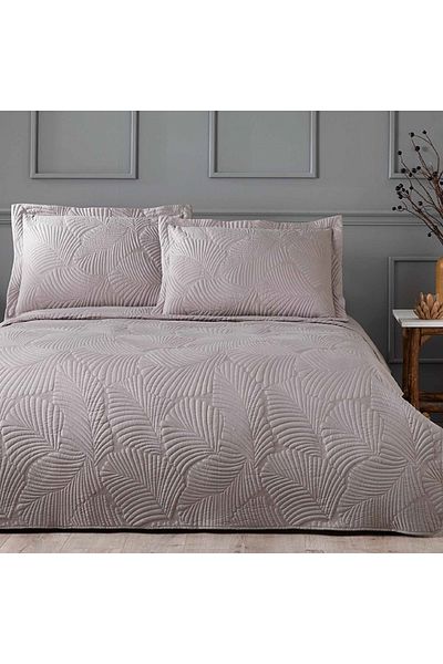 Linens Комплект единично покривало за легло Leaf Mink