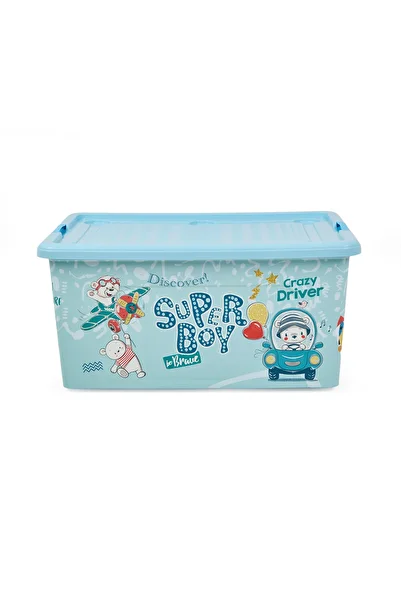 SISU Plastic Wheeled Toy Storage Box - Blue - 40 Lt