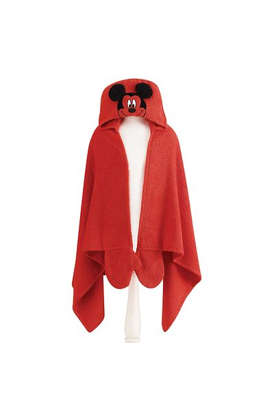 Taç Disney Mickey Cotton Towel Poncho 75X130 cm Red