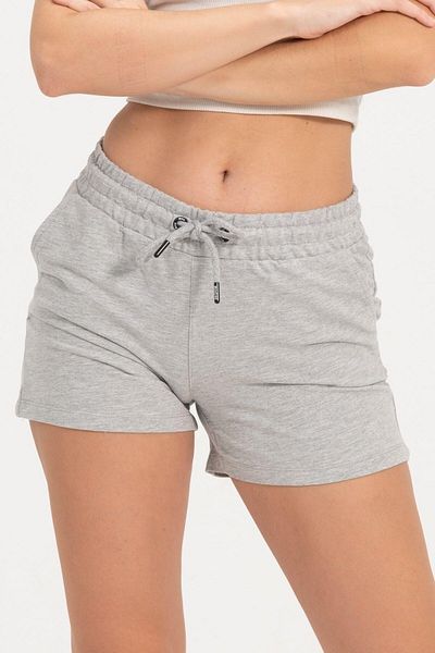 Rich Women's Gray Melange Shorts Mini Sports Shorts