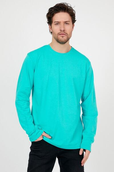 Jim Poweel Ανδρικό πράσινο μακρυμάνικο μπλουζάκι Basic