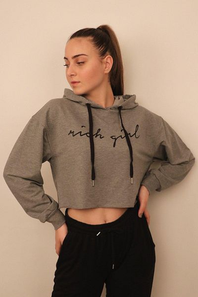 RICH GİYİM Hanorac crop pentru femei bogat