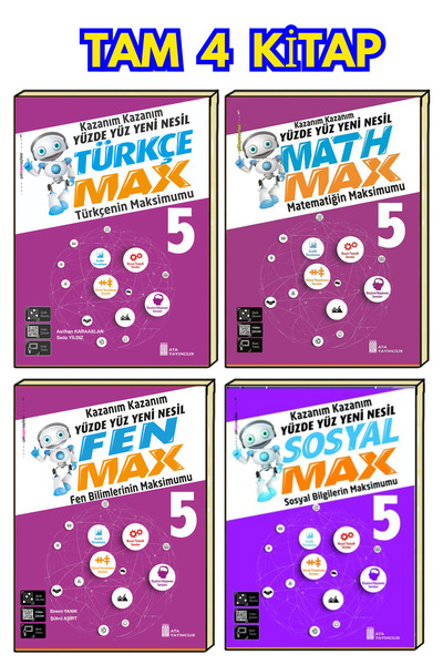 Ata Yayıncılık 5.sınıf Türkçe Max Math Max Fen Max Sosyal Seti