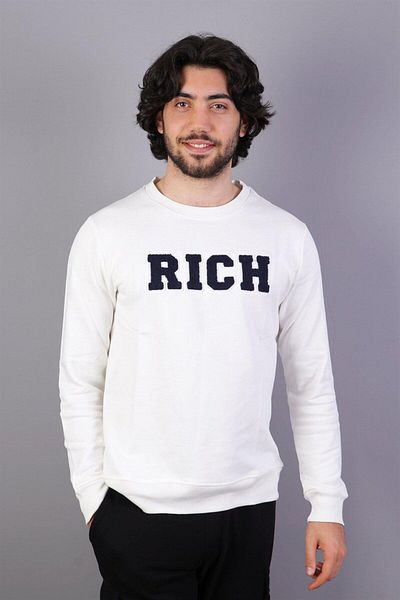 RICH GİYİM Πλούσιο ανδρικό φούτερ με στάμπα