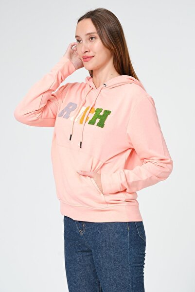 Rich Γυναικείο φούτερ με στάμπα με κουκούλα