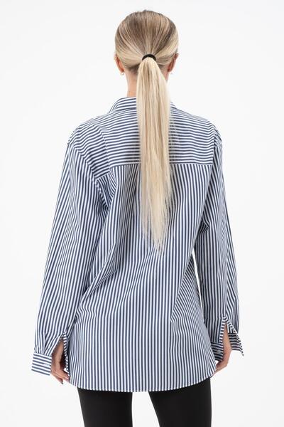 Rich Kadın Desenli Düz Renkli Gömlek