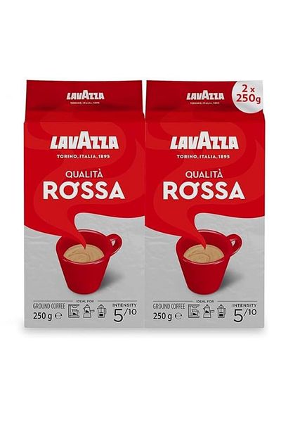 LavAzza قهوة لافازا كواليتا روسا المفلترة - مطحونة، 2x250 جم