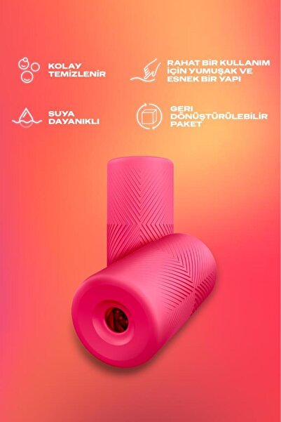 Durex 2'si 1 Arada Vibratör Ve Uyarıcı Başlık Manuel Mastürbatör