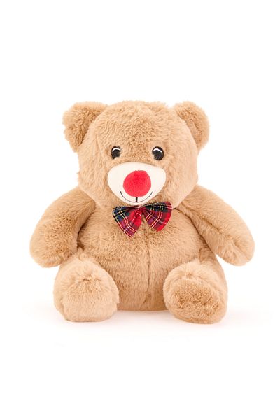 Evidea Soft Pillow with Bear Figure - Brown - 20x25 cm