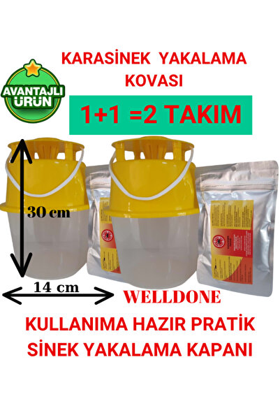 WELLDONE Karasinek Kovası Tuzak Karasinek Tuzağı Karasinek Torbası Sinek Zehi...