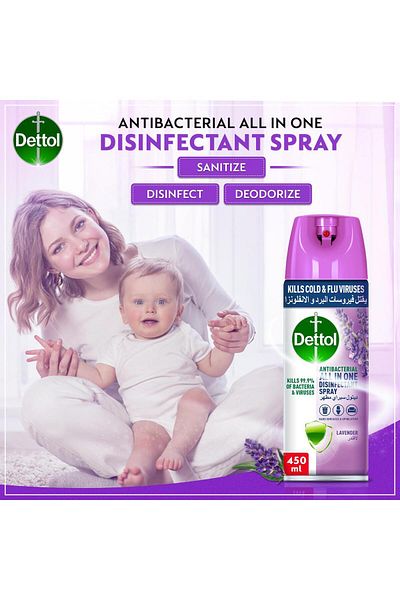 Dettol Multi-Purpose Disinfectant Spray Lavender Scent 450 ml