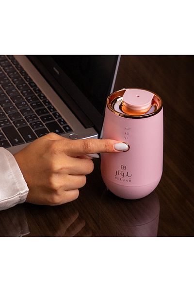 beluar Boulevard Pink Portable Air Freshener for Cars, Rooms and Offices with 3 Free Essential Oils